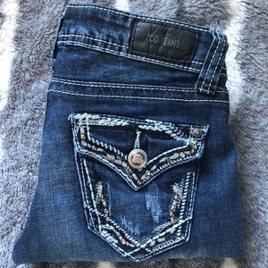 Women's Size 1 ZCO Dark Wash Ripped Skinny Jeans